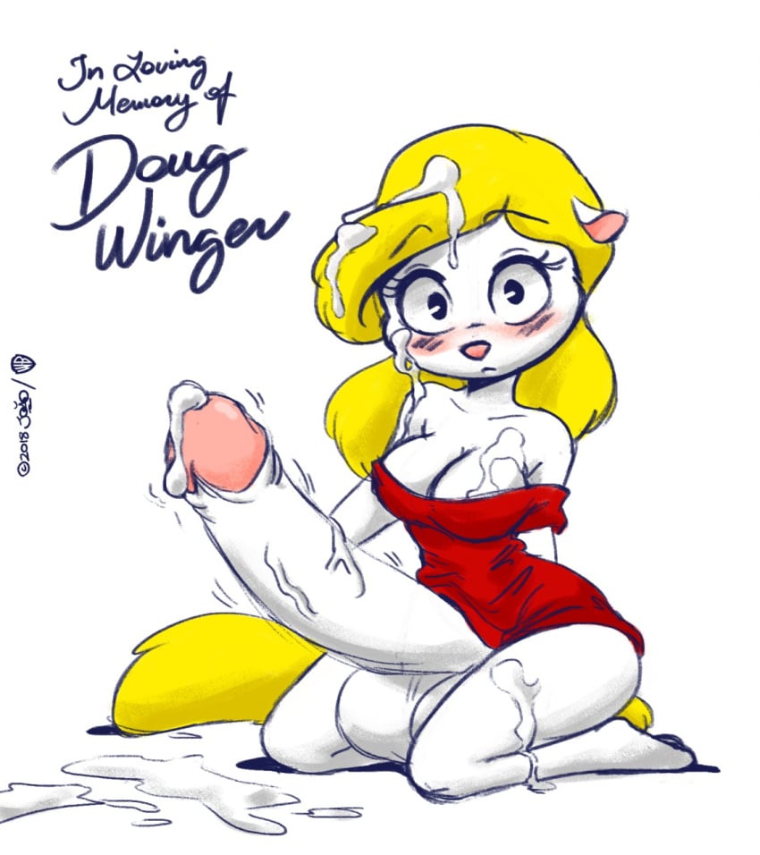 1futa 2018 animaniacs anthro areola areola_slip artist_name balls big_balls big_breasts big_penis blonde_hair blue_eyes bodily_fluids bottomless breasts clothed clothing cum cum_everywhere cum_in_hair cum_on_breasts cum_on_face cum_on_own_breasts cum_on_own_face cum_on_own_penis cum_on_penis cum_on_self doug_winger dress english_text erection excessive_cum excessive_genital_fluids ftg_crossgender fti_crossgender furry futa futa_only futanari genital_fluids genitals gynomorph hair hi_res huge_cock humanoid_genitalia humanoid_penis hyper hyper_genitalia hyper_penis intersex joaoppereiraus kneeling long_hair looking_at_viewer mammal minerva_mink mink mostly_clothed mustelid musteline penis pink_inner_ear pink_nose rule_63 signature simple_background solo source_request text thick_thighs true_musteline vein veiny_penis warner_brothers white_background white_fur wide_hips writing