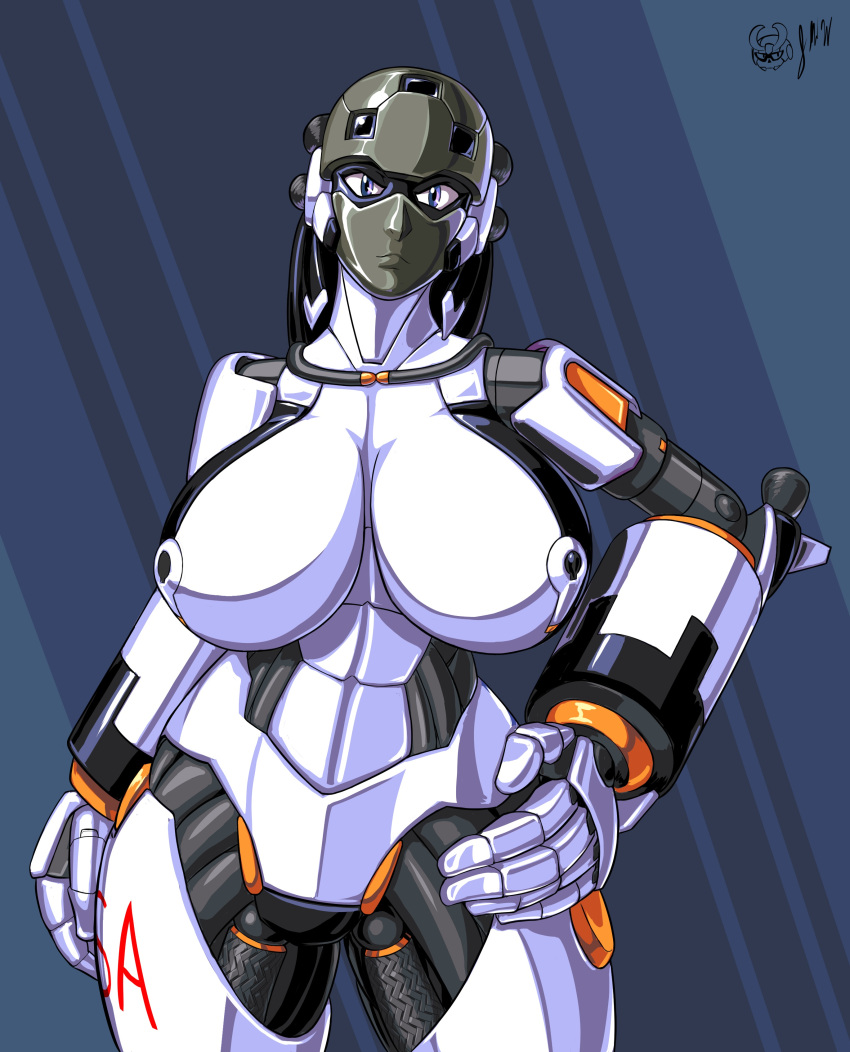 apollo_rocket applefatdotgov big_arms female gamadelic huge_breasts mecha muscular_female nipples robot robot_girl rocket saturn_v solo solo_female tagme tall_female wide_hips