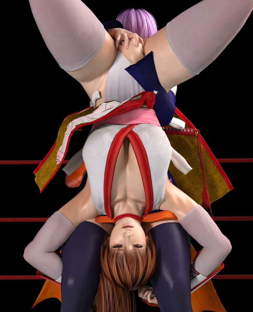 3d ayane_(doa) catfight competitive_intercourse competitive_sex dead_or_alive gcb incest kasumi_(doa) ryona sexfight sibling_incest siblings sisters tagme yuri