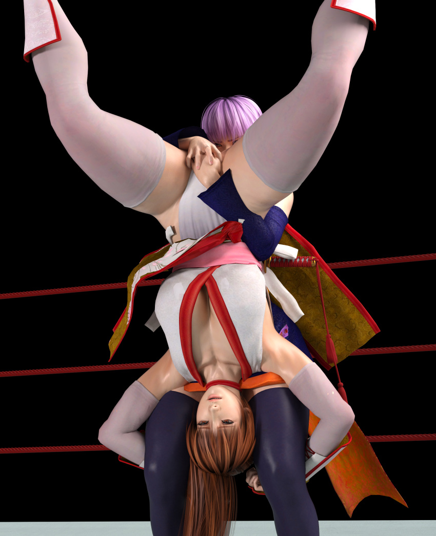 3d ayane_(doa) catfight competitive_intercourse competitive_sex dead_or_alive gcb incest kasumi_(doa) ryona sexfight sibling_incest siblings sisters tagme yuri