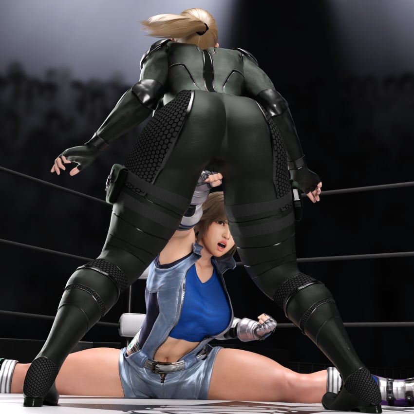 2girls 3d asuka_kazama bandai_namco blonde catfight cuntbusting female female_only fight fighting gcb kazama_asuka milf namco nina_williams ryona sexfight split_punch tagme tekken tomboy wrestling wrestling_ring