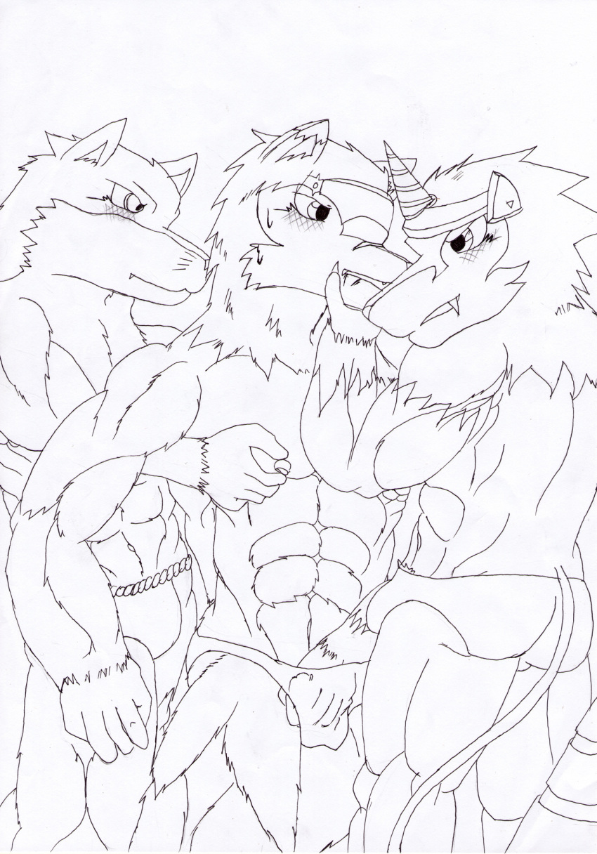 bleach digimon dorulumon furry furry_only gay machgaogamon male male_only sajin_komamura yaoi