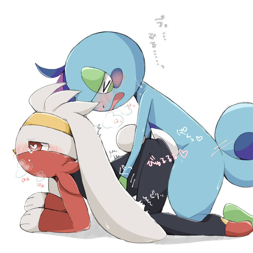 &lt;3_eyes 1:1 2020 ambiguous_gender ambiguous_penetrated ambiguous_penetration anthro anthro_on_anthro anthro_penetrated anthro_penetrating anthro_penetrating_anthro black_body black_fur blue_body blush closed_eyes doggy_style drizzile duo from_behind_position fur generation_8_pokemon grey_body grey_fur grey_tail heart hi_res lagomorph long_ears male male/ambiguous male_penetrating male_penetrating_ambiguous mammal multicolored_body multicolored_fur nintendo nude penetration pokemon pokemon_(species) prrrrrrmine raboot red_body red_fur reptile scalie semi-anthro sex simple_background thrusting white_background