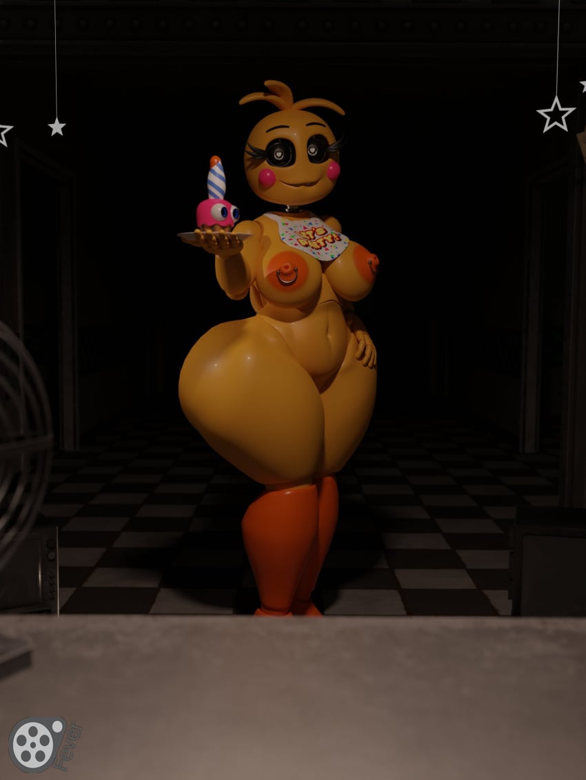 <3_eyes 2023 3d 3d_(artwork) 5_fingers animatronic anthro areola avian beakless bib bird black_sclera blush blush_stickers breasts checkered_floor chicken cupcake_(fnaf) digital_media_(artwork) dildo duo female feversfm fingers five_nights_at_freddy's five_nights_at_freddy's_2 galliform gallus_(genus) heart hi_res looking_at_viewer lovetaste_chica machine navel nipple_piercing nipple_ring nipples non-mammal_nipples orange_areola orange_body orange_nipples phasianid piercing ring_piercing robot scottgames sex_toy text toy_chica_(fnaf) toy_chica_(love_taste) white_eyes wide_hips yellow_body yellow_breasts