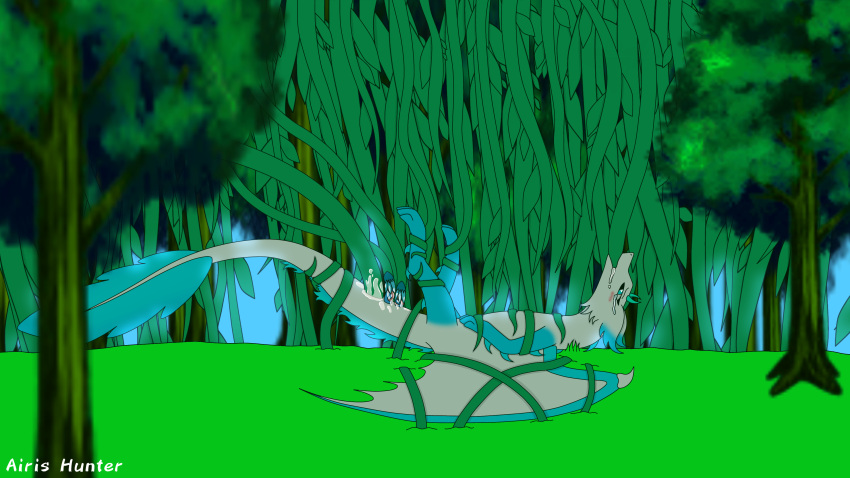 16:9 2_penises 4k absurd_res airis anal anal_orgasm anal_sex animal_genitalia animal_penis bodily_fluids bondage bound cum cum_in_ass cum_in_mouth cum_inside diphallia diphallism dragon forest forest_background genital_fluids genitals hemipenes hi_res hunter male multi_genitalia multi_penis nature nature_background oral oral_penetration penetration penis plant restrained restraints sex solo tentacle tentacle_sex tree vine_bondage vine_tentacles vines widescreen