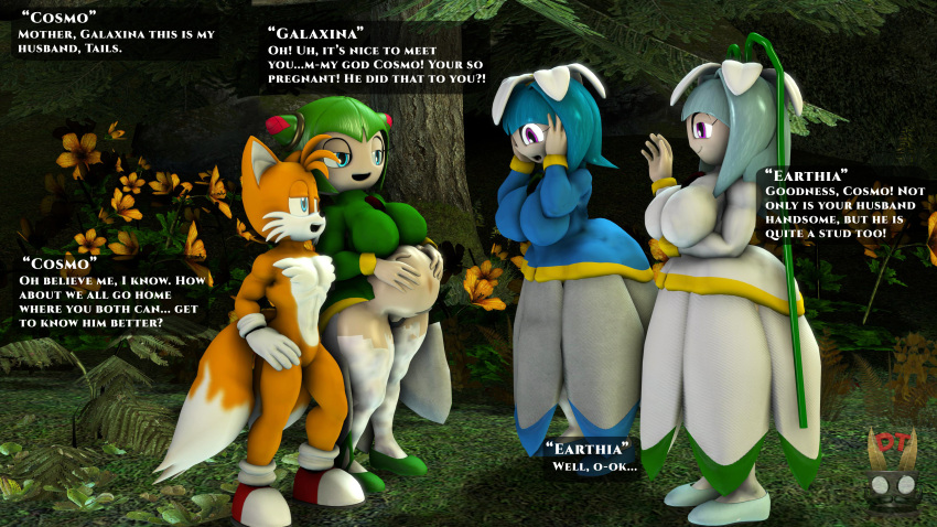 1boy 3d 3d_(artwork) 3girls absurd_res anthro big_breasts blue_eyes blue_hair breasts canid canine comic cosmo_the_seedrian daughter devilstophat digital_media_(artwork) earthia_the_seedrian elemental_creature elemental_humanoid english_text female flora_fauna flower fox fur furry galaxina_the_seedrian green_hair group hair hi_res humanoid husband_and_wife male male/female mammal married_couple mature_female milf mother mother_and_child mother_and_daughter open_mouth parent parent_and_child plant plant_hair plant_humanoid pregnant pregnant_female pseudo_hair purple_eyes seedrian sega sibling sister sisters sonic_(series) sonic_the_hedgehog_(series) sonic_x source_filmmaker tails text typo yellow_body yellow_fur young