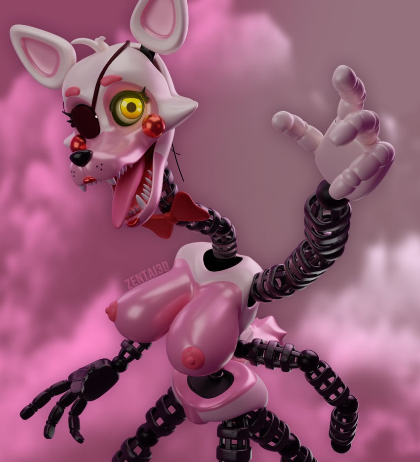 1girls 3d 3d_(artwork) animatronic big_breasts blender blender_(software) blender_cycles bowtie breasts cheek_bulge cheek_spots cheeks endoskeleton erect_nipples eyepatch female female_only five_nights_at_freddy's five_nights_at_freddy's_2 fox fox_ears glowing_eyes huge_breasts large_breasts lipstick living_machine looking_at_viewer mangle_(fnaf) mangle_(spacebaron) mangled_mangle_(fnaf) metallic_body nipples open_mouth pink_body pink_skin puffy_nipples reaching_out reaching_towards_viewer red_cheeks reflective_body robot robot_girl scottgames sharp_teeth snout solo solo_female teeth tongue tongue_out watermark white_body white_skin yellow_eyes zentaisfm