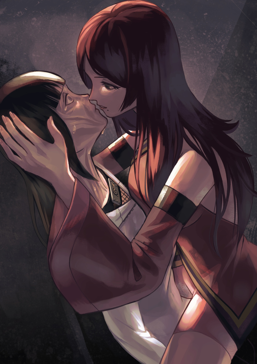 2girls draining_kiss energy_drain female female_only fuuka_(naruto) hyuuga_hinata kiss_of_death kissing multiple_girls naruto naruto_(series) naruto_shippuden yuri