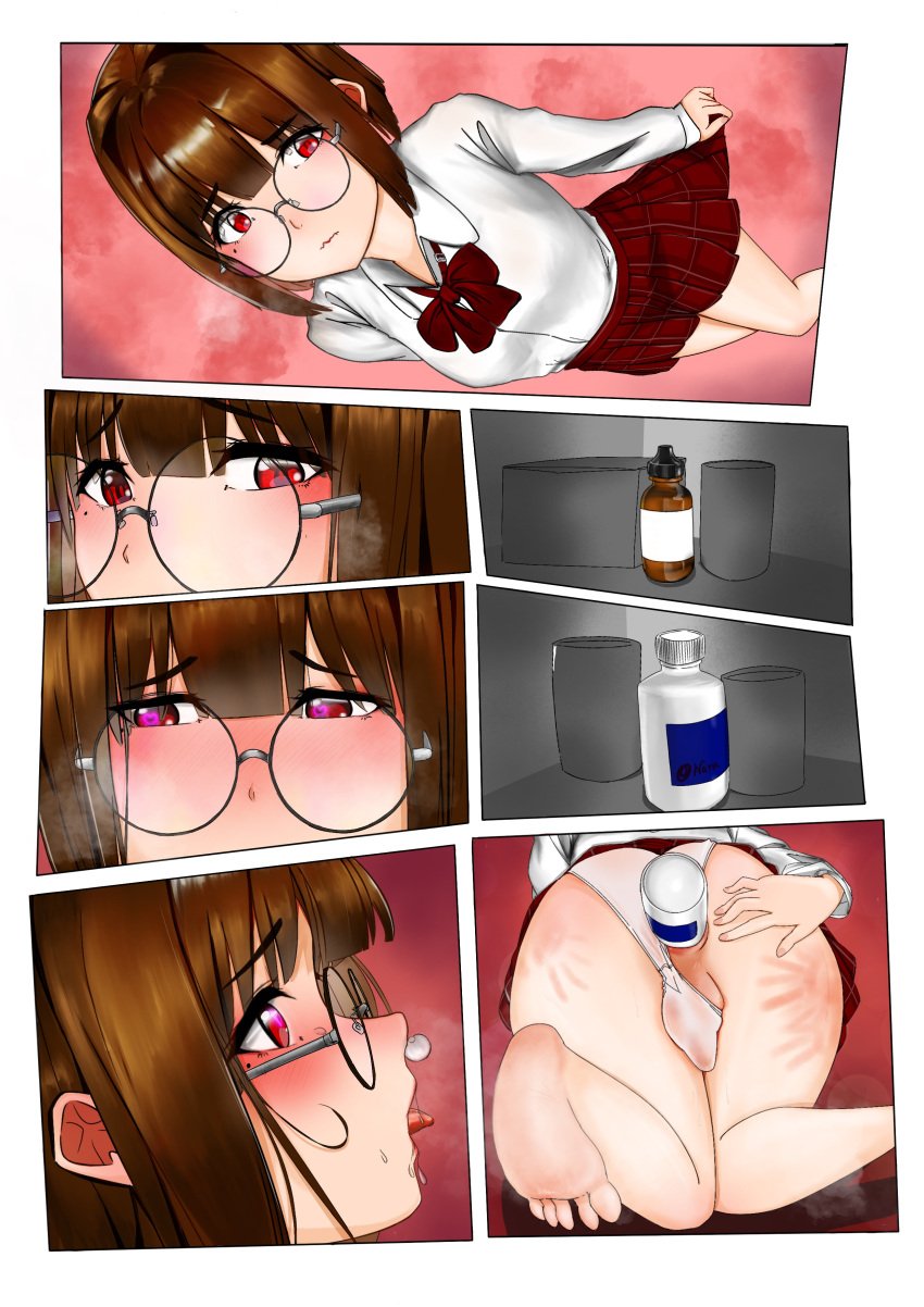 2020s 2022 7koma alternate_version_available anal anal_masturbation ass blush brown_hair crossdressing embarrassed femboy girly glasses horny in_heat masturbation mole mole_under_eye morishita_naru multiple_images multiple_scenes multiple_views object_in_ass object_insertion on_knees panties panties_aside red_eyes round_glasses skirt slap slap_mark slap_marks spank_mark spank_marks spanked spanked_ass spanked_butt spreading spreading_anus spreading_ass spreading_own_anus spreading_own_ass steaming_body steamy_breath thick_thighs thighs tongue tongue_out trap white_panties