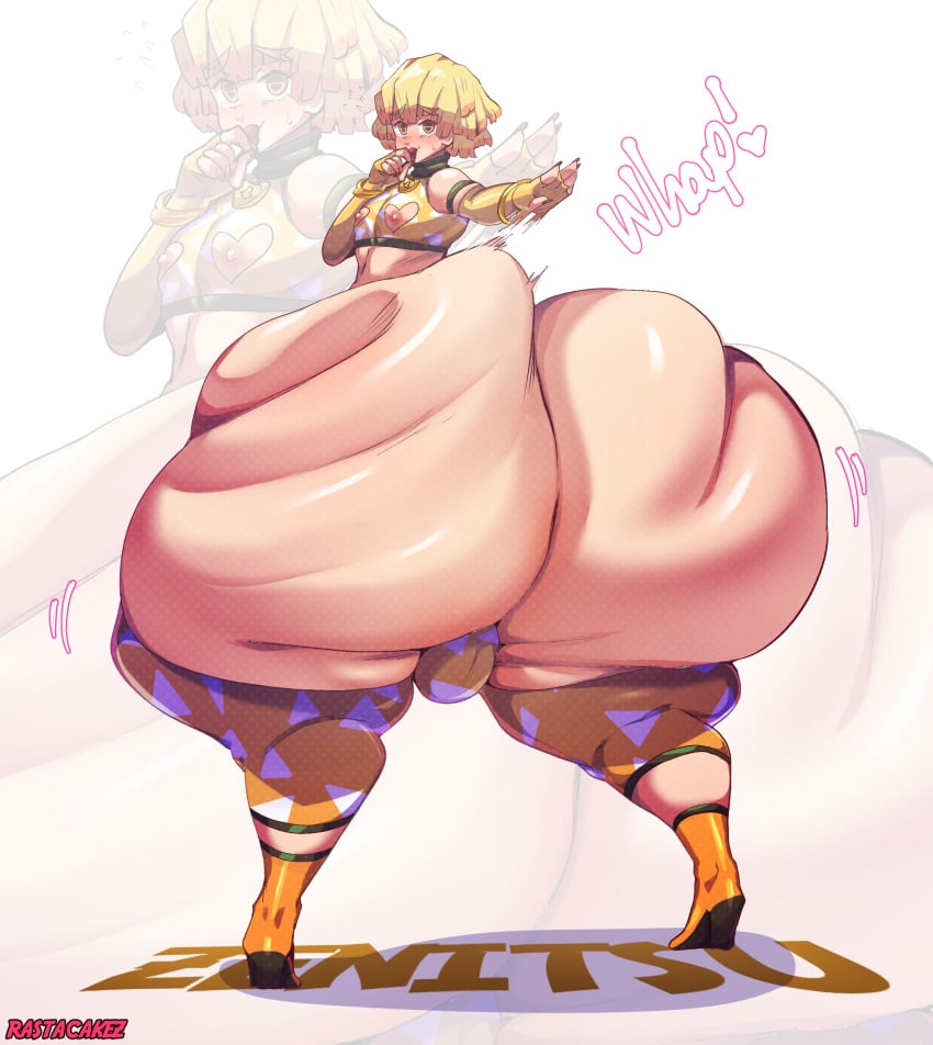 1boy 1femboy 2023 armwear ass ass_bigger_than_head ass_bigger_than_torso ass_body ass_slap big_ass blonde_hair bottom_heavy bottom_heavy_femboy bottom_heavy_male bubble_butt bulge crossdressing demon_slayer fat_ass femboy femboy_focus femboy_only girly heels huge_ass hyper hyper_ass kimetsu_no_yaiba large_ass looking_at_viewer looking_back male male_focus male_only massive_ass nipples nipples_outside painted_nails panties rastacakez shoes slapping_ass slapping_own_ass solo thick_ass thick_thighs thighhighs thunder_thighs wide_hips zenitsu_agatsuma