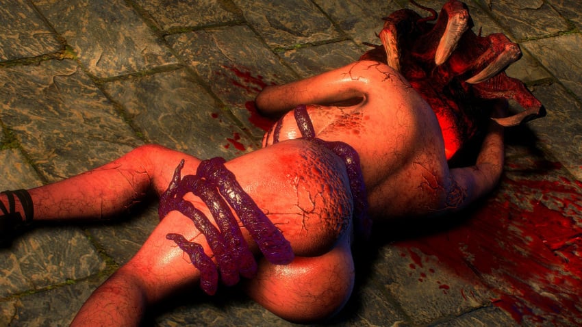 3d ass big_ass big_breasts big_butt blood breasts capcom corruption female female_only head_parasite host huge_breasts human laying_down mod monster monster_girl ne-α_type nightmare_fuel nightmare_waifu nipples nude nude_female parasite resident_evil resident_evil_3 resident_evil_3_remake screencap tentacle thick_thighs veins