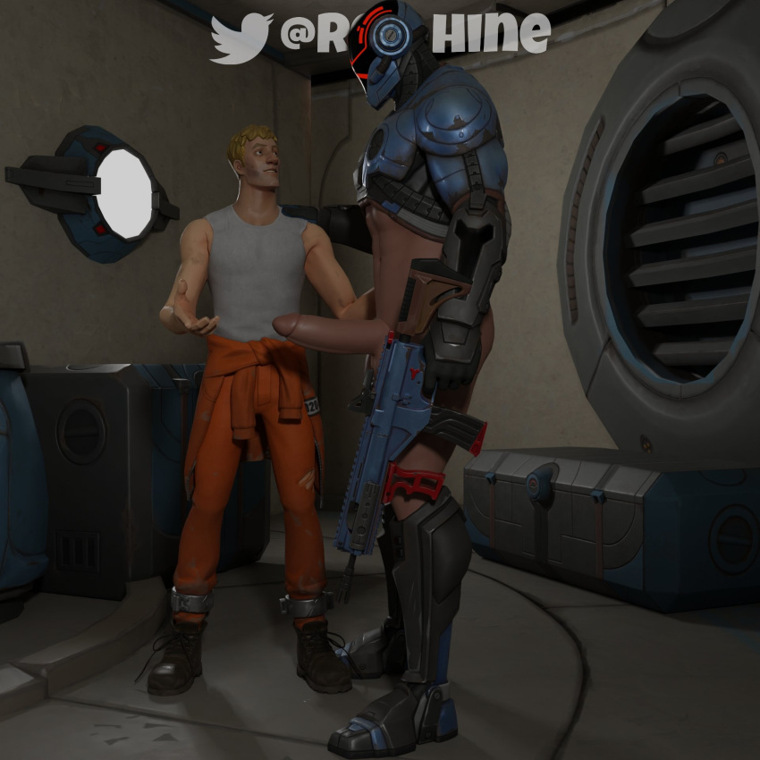 2boys agent_jones big_penis fortnite gay male_only penis red_hine size_difference the_foundation