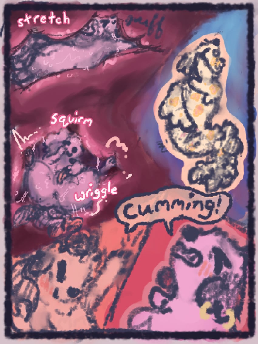 anthro colorful comic cumming_together dialogue duo female female/female floppy_ears genitals happy hi_res marine merfolk pussy sea split_form toony unbirthing undersea vaginal_penetration vore water