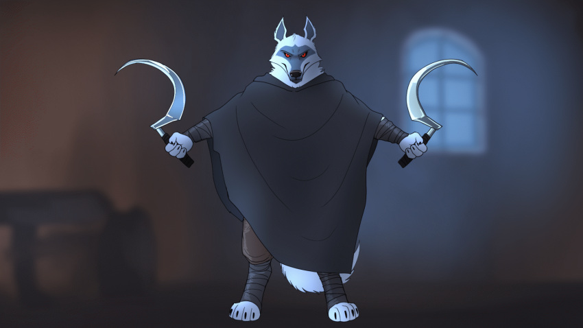 animated anthro balls black_nose canid canine canis clothed clothing death_(puss_in_boots) dreamworks erection fur furry_balls genitals grey_body grey_fur humanoid_genitalia humanoid_penis male male/male male_only mammal nipples partially_clothed penis puss_in_boots_(dreamworks) puss_in_boots_(film) puss_in_boots_the_last_wish red_eyes shrek_(series) simple_background solo universal_studios white_body white_fur wind window wolf zouletsentiment