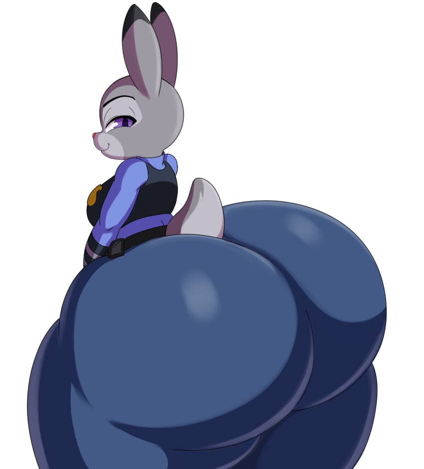 1girls anthro ass big_ass big_butt bottom_heavy bubble_ass bubble_butt clothed clothing disney fat_ass fat_butt female fur furry furry_only huge_ass huge_butt judy_hopps looking_back mechspazer rabbit solo stretched_clothes stretched_clothing tail thick_ass thick_thighs zootopia