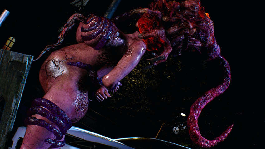 3d big_breasts breasts capcom corruption female female_only genitals head_parasite host huge_breasts human mod monster monster_girl ne-&alpha;_type nightmare_waifu nipples nude nude_female parasite pregnant pregnant_female resident_evil resident_evil_3 resident_evil_3_remake screencap tentacle thick_thighs veins