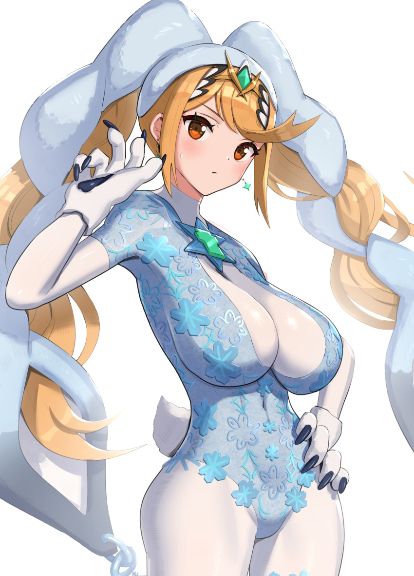 big_breasts breasts core_crystal dahlia_(xenoblade) female female_only gonzarez mythra nintendo solo tagme xenoblade_(series) xenoblade_chronicles_2