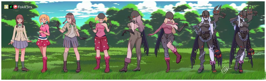 airu_suzaki ass_expansion breast_expansion corruption digimon digimon_ghost_game digimon_xros_wars eye_color_change female fokk3rs hair_color_change hair_growth high_heels huge_ass huge_breasts human identity_death ladydevimon lip_expansion ruri_tsukiyono skin_color_change species_transformation takeover thick_thighs thigh_expansion toei_animation transformation transformation_sequence wide_hips