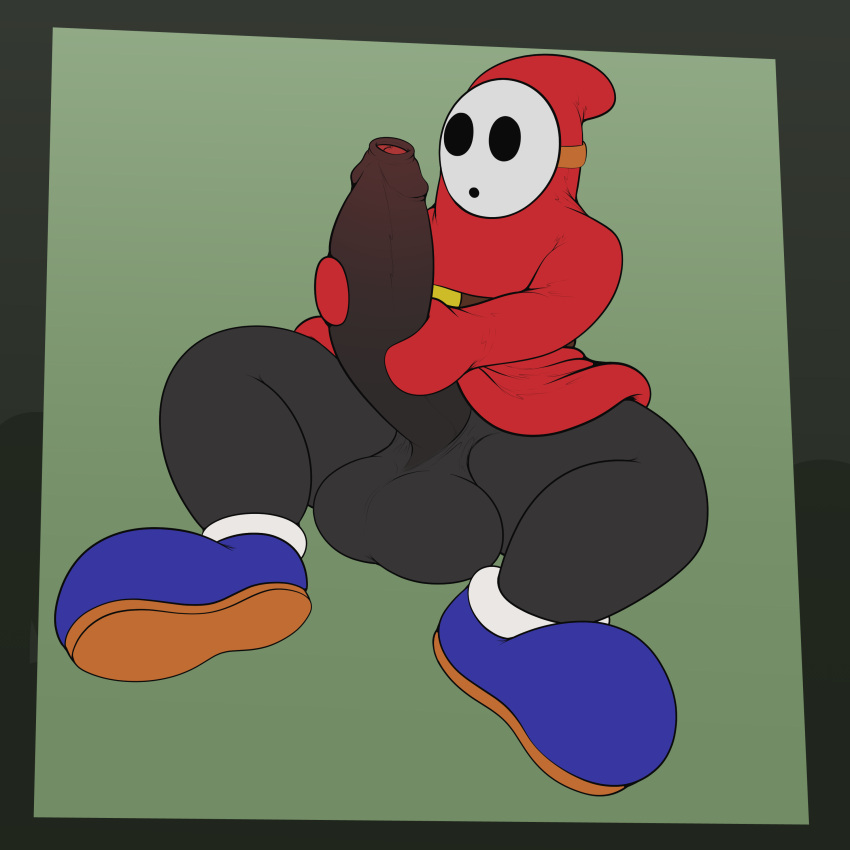 balls big_balls big_penis black_body boner erection huge_balls huge_cock male male_only mario_(series) mask masturbation nintendo non-human penis red_clothing rokie38 shy_guy solo solo_male spread_legs toony two_handed_masturbation