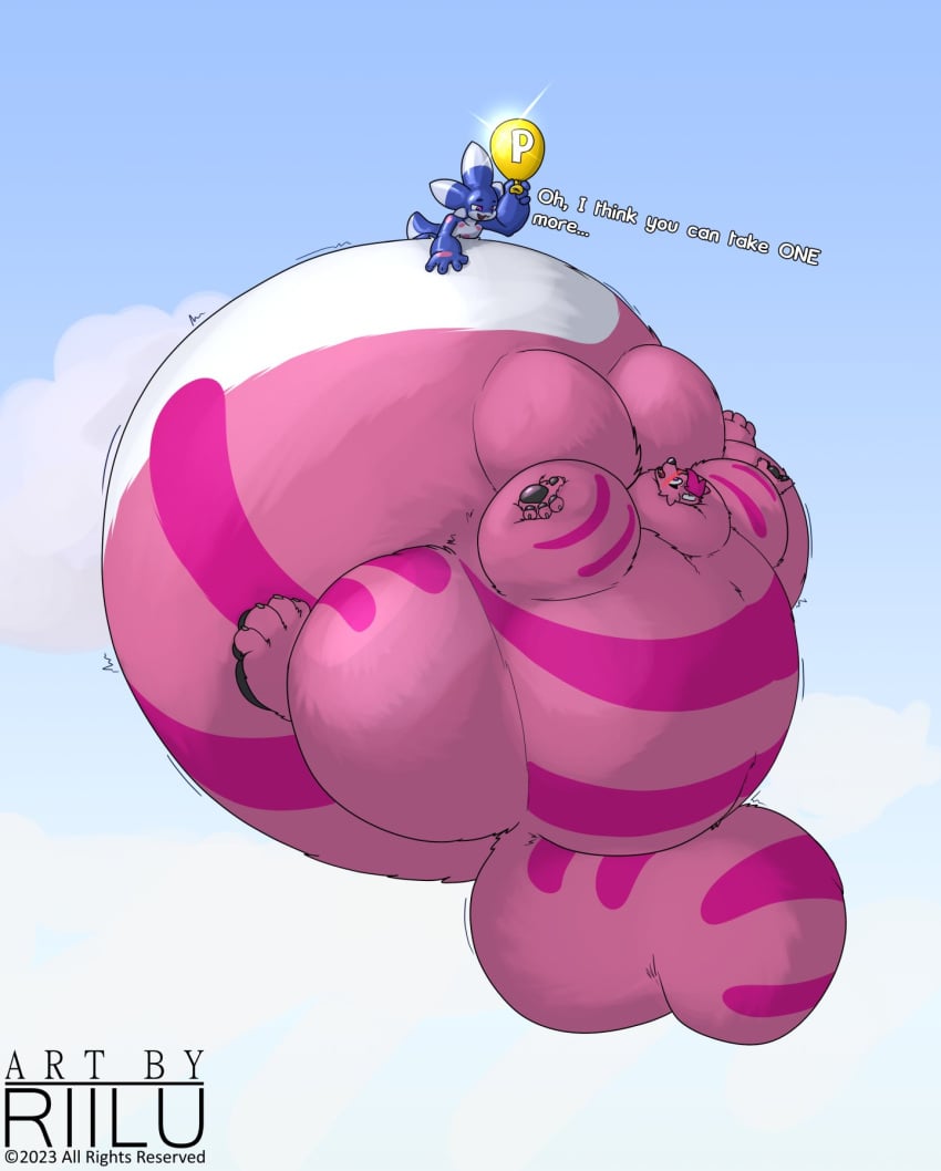 1boy 1boy1girl 1girls annalease arm_inflation belly_expansion big_breasts blush breasts female foot_expansion furry inflation lizard mario_(series) p-balloon riilu riilu_(character) spherical_inflation sunken_head sunken_limbs super_mario_world tagme tail_inflation teasing thigh_expansion tigerlynx