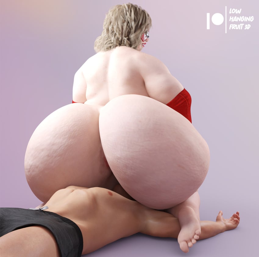 3d 3d_(artwork) areolae ass barefoot bbw big_ass blonde_hair blue_eyes butt_focus chubby chubby_female daz3d daz_studio facesitting fat_ass feet female granny hips large_ass lowhangingfruit3d_(artist) male mature_female nude nude_female obese old old_woman original_character overweight overweight_female sitting soles spider-gran_(lhf3d) superheroine thick_ass thick_legs thick_thighs thighs toes voluptuous wide_hips