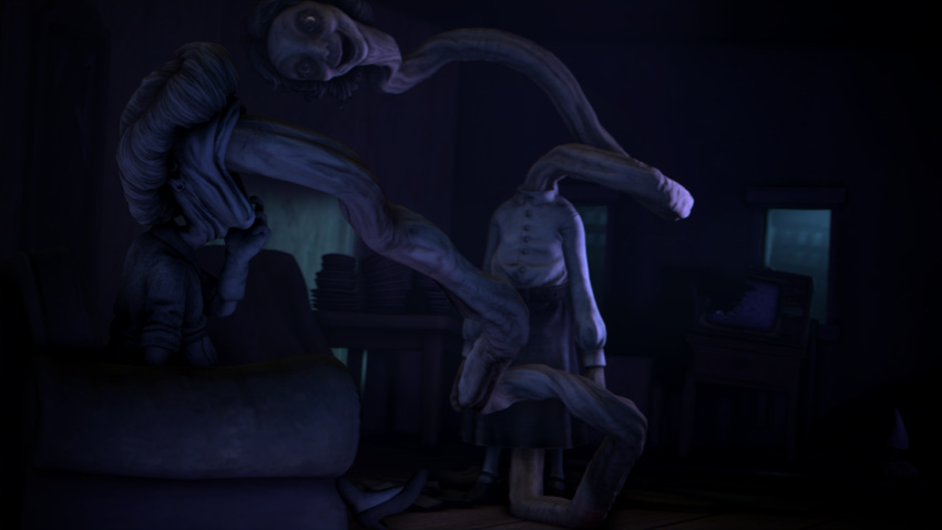 2girls 3d creepy creepy_eyes creepy_face creepy_smile duo elderly_female futa_sans_pussy futa_with_female futanari gilf horror little_nightmares little_nightmares_2 long_dick long_neck nightmare_fuel nightmare_waifu saygoodbye-sfm source_filmmaker teacher teacher_(little_nightmares_2) viewers_(little_nightmares_2) wrinkles