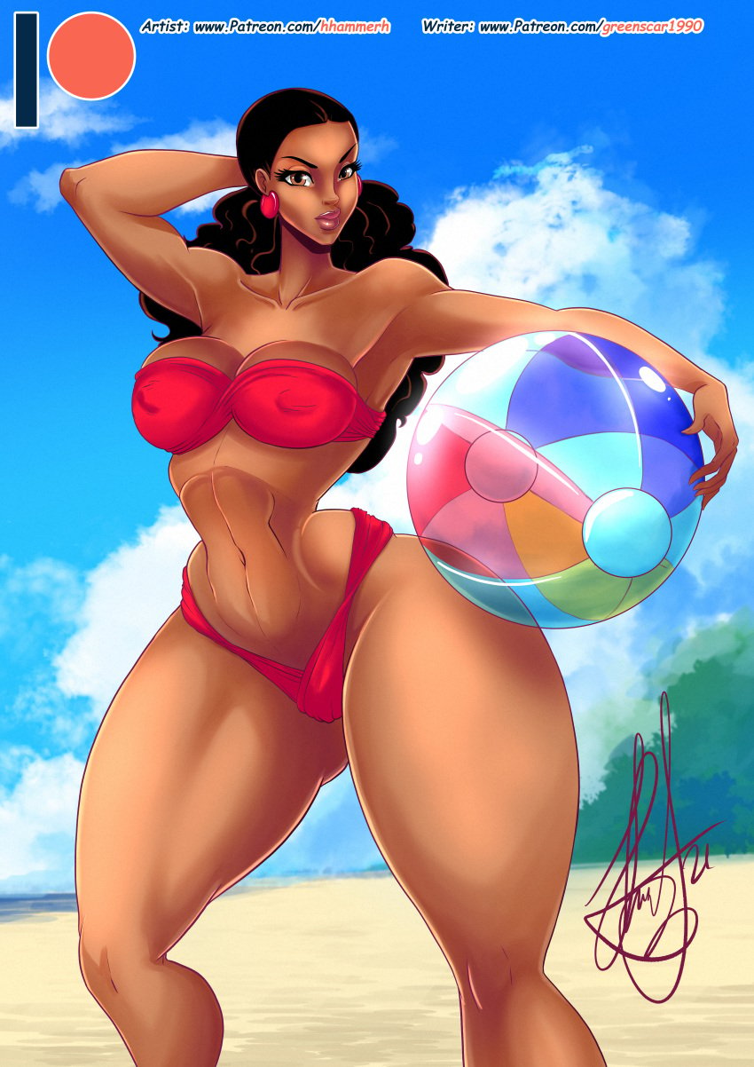 1girls artist_signature ass beach_ball big_ass big_breasts big_thighs bikini bikini_bottom bikini_top black_hair breasts brown-skinned_female brown_body brown_eyes brown_skin bubble_ass bubble_butt bust busty chest cleavage curvaceous curvy curvy_figure dark-skinned_female dark_skin digital_media_(artwork) disney disney_channel earrings fat_ass female female_focus female_only henrik-drake hhammerh hips hourglass_figure huge_ass huge_breasts huge_thighs human kim_possible large_ass large_breasts large_thighs legs lips long_hair looking_at_viewer mature mature_female monique_(kim_possible) monique_williams rsahnp seductive signature sketch slim_waist solo solo_female swimsuit swimwear thick thick_hips thick_legs thick_thighs thighs thong_panties voluptuous voluptuous_female waist watermark wide_ass wide_hips wide_thighs