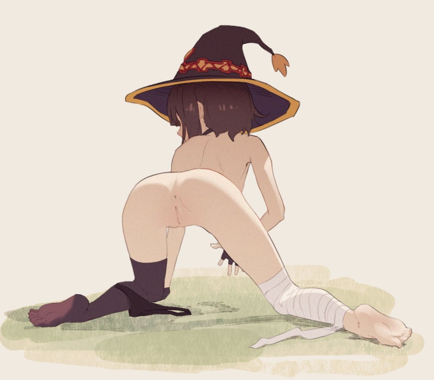 all_fours anus ass ass_focus butterchalk kono_subarashii_sekai_ni_shukufuku_wo! megumin pussy