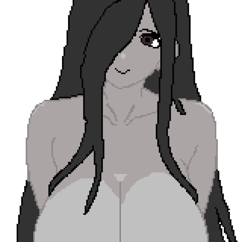 animated boobjob pixel_art sadako_the_ring sadako_yamamura white_skin