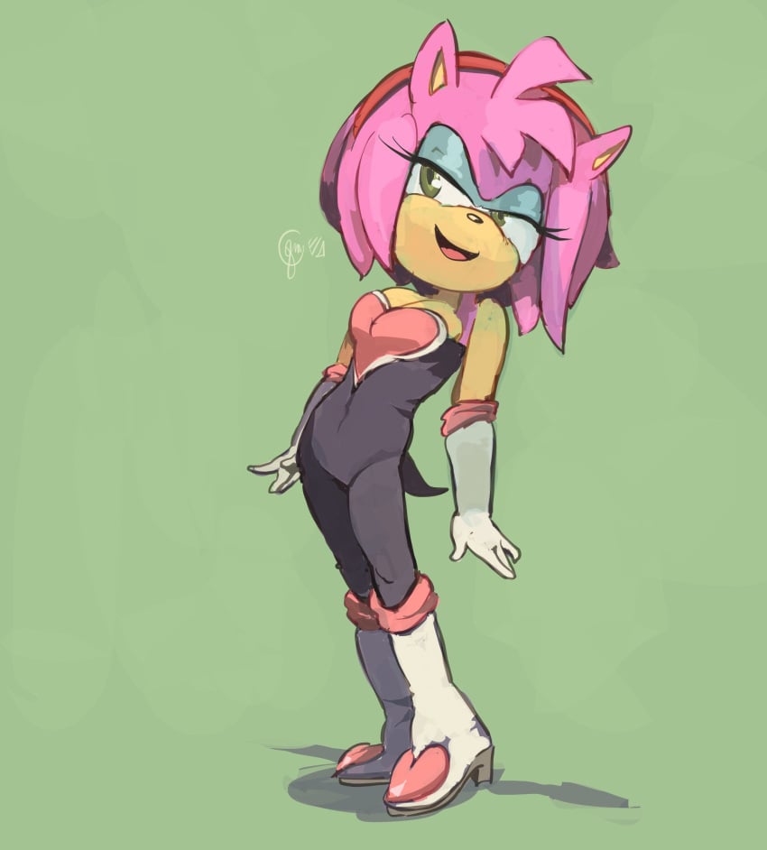 amy_rose bodysuit edtropolis neckline sonic_(series) spandex_suit