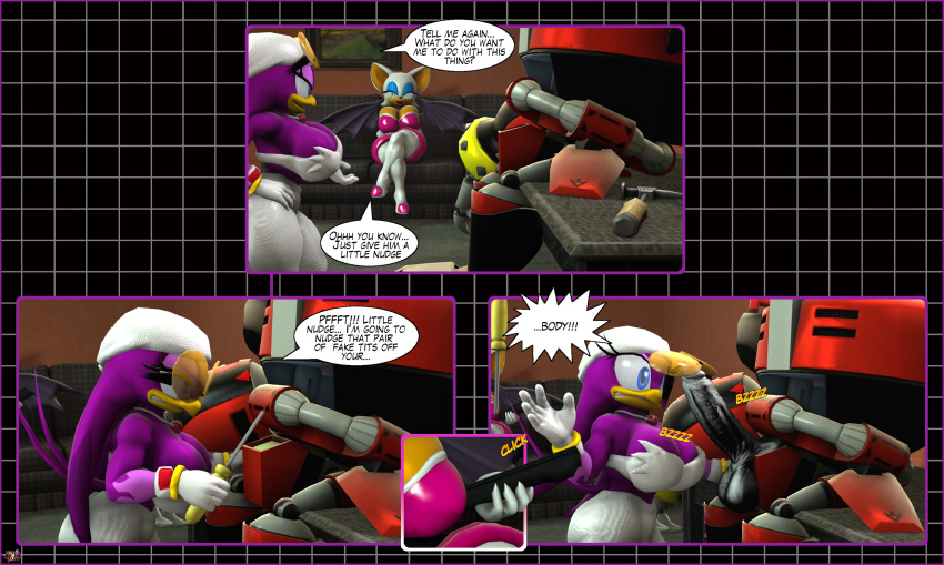 3d big_ass big_breasts big_butt big_penis bulge comic crouch e-123_omega grey-yordle huge_cock robot robot_penis rouge_the_bat sega sonic_(series) sonic_the_hedgehog_(series) suprised wave_the_swallow wide_hips