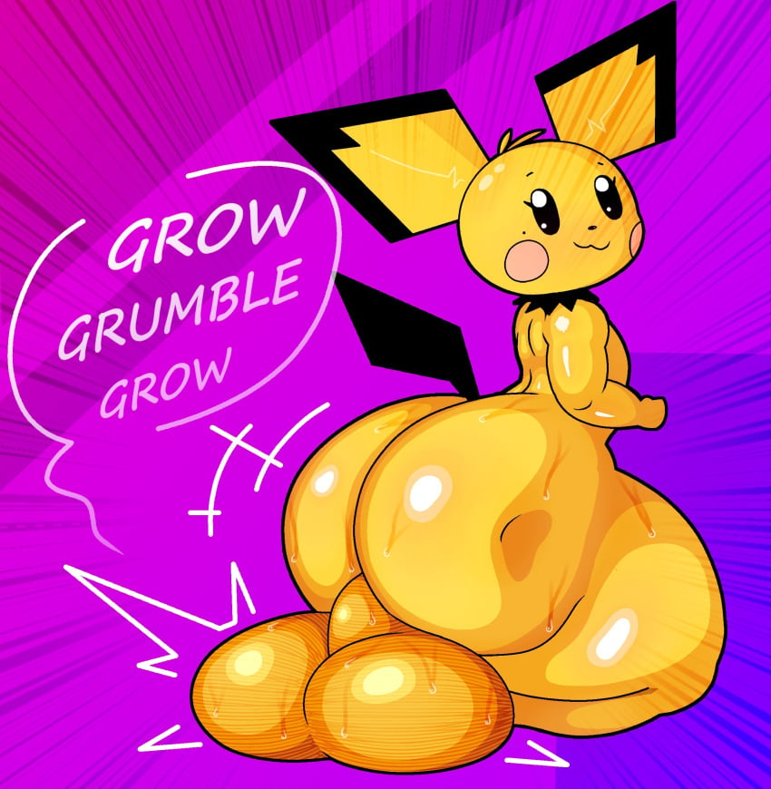 absurd_res anthro ass balls big_balls big_butt black_eyes bodily_fluids dipstick_ears english_text generation_2_pokemon genitals hi_res huge_balls huge_butt kneeling looking_at_viewer looking_back male multicolored_ears nintendo nude perineum pichu pokemon pokemon_(species) senor9 senordraws smile solo sweat sweaty_balls sweaty_butt sweaty_genitalia text