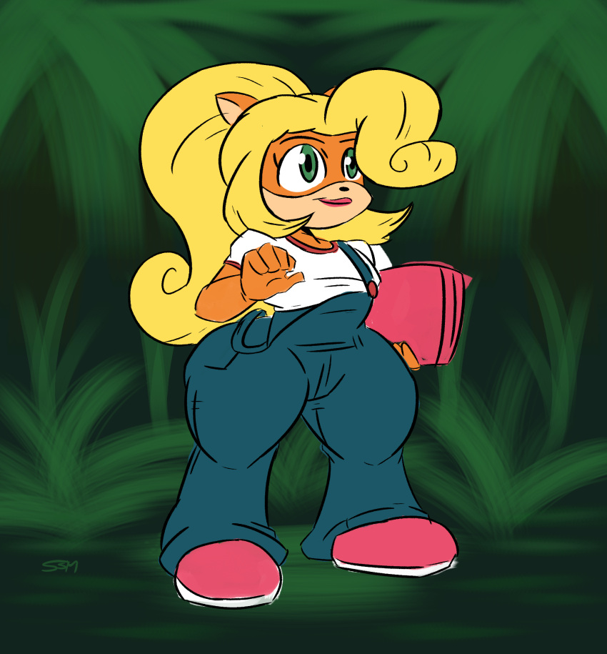 1girls 2019 anthro ass bandicoot big_ass big_butt blonde_hair bubble_ass bubble_butt butt clothing coco_bandicoot computer crash_(series) electronics female footwear green_eyes hips laptop lipstick long_hair solarmannstudio solo supahstudiomann_(artist) thick_ass thick_butt thick_hips thick_thighs thighs wide_hips