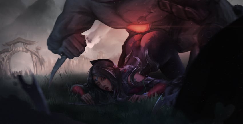 ass_up big_ass blue_eyes blue_hair bulldog_position child_bearing_hips defeated defeated_heroine dumptruck_ass face_down_ass_up fucked_from_behind irelia_xan league_of_legends league_of_legends:_wild_rift leash pawg pounding sion thick_ass thick_thighs white_skin wide_hips ying_(artist)