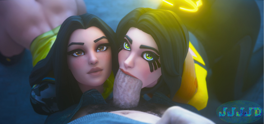 1boy 1male 2girls 3d 3d_(artwork) ark_(fortnite) ass ass_up big_breasts big_penis black_hair blowjob brown_eyes casual casual_exposure casual_nudity casual_sex clothed clothed_female clothed_sex clothes clothes_lift clothing clothing_lift d'ark_(fortnite) dark_hair deep_blowjob deepthroat eye_contact facepaint fellatio fortnite fortnite:_battle_royale gigantic_penis green_eyes halo huge_breasts huge_cock jjjjd large_breasts large_penis laying_down leggings light-skinned_female light-skinned_male light_skin looking_at_partner looking_at_penis looking_at_viewer lying lying_down lying_on_stomach on_knees oral petite pov pov_eye_contact pubes pubes_in_mouth pubic_hair public public_exposure public_nudity public_sex public_use red_lipstick seductive_eyes seductive_mouth sex short_hair straight threesome tight_clothes tight_clothing tight_fit tight_pants tights white_hair yellow_eyes yellow_jacket yellowjacket_(fortnite)