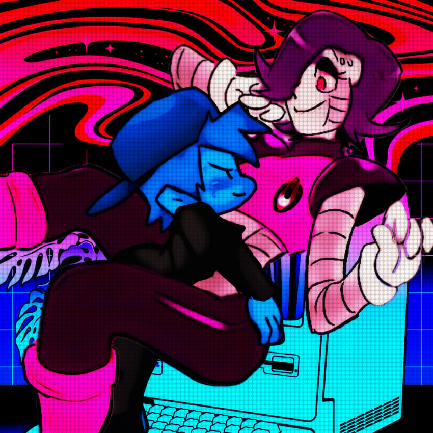 2boys androgynous bigger_sub boyfriend_(friday_night_funkin) crossover femboy fnf_mods friday_night_funkin friday_night_funkin_mod gay gloves humanoid_robot larger_sub makeup male mettaton mettaton_ex small_dom_big_sub smaller_dom smaller_dom_larger_sub smaller_dominant tagme undertale undertale_(series) yabeepinbf yaoi