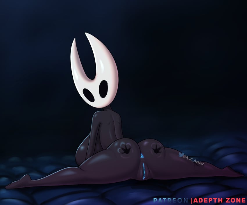 a_z_artist anthro anus arachnid areola arthropod ass back_muscles big_breasts big_butt black_areola black_body black_eyes blue_anus blue_pussy breasts butt_grab butt_squish female flexible genitals hand_on_butt hi_res hollow_knight hornet_(hollow_knight) huge_breasts huge_butt huge_thighs hyper hyper_breasts invisible_partner looking_back nipples non-mammal_breasts non-mammal_nipples presenting presenting_anus presenting_pussy pussy rear_view side_boob small_waist spider splits spread_legs spreading squish team_cherry thick_thighs