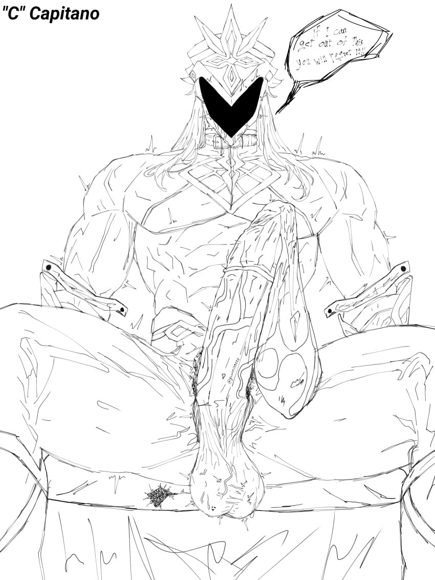 1boy abs armpit_crease balls ballsack bara bara_tits big_balls big_cock big_dick big_pecs big_pectorals big_penis black_hair black_hair_male capitano_(genshin_impact) chest_hair cock condom covered_face cum cum_drip dick feet full_condom fur_trim gay gay_male genshin_impact gloves green185228_artis hairy_chest hairy_legs hands_behind_head hanging_balls happy_trail helmet helmet_with_visor large_dick large_pecs large_pectorals large_penis leg_hair light-skinned_male light_skin light_skinned_male long_hair long_hair_male low_hanging_balls male male_breasts male_only mihoyo muscular muscular_male nipples pecs pecs_bigger_than_head pectorals penis pubes pubic_hair sagging_balls saggy_balls shaggy_balls soles solo solo_male sweat sweaty sweaty_body thick_thighs toes veiny_balls veiny_cock veiny_dick veiny_penis
