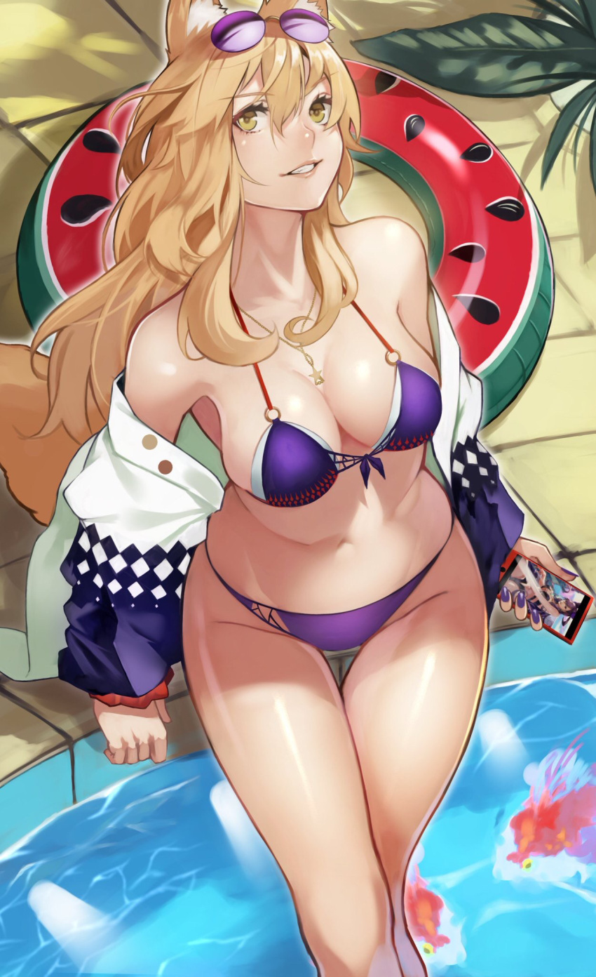 big_breasts bikini fate/extra_ccc fate/grand_order fate_(series) suzuka_gozen_(fate) suzuka_gozen_(heavenly_demon_princess)_(fate) swimming_pool tagme yoshi55level yoshio_(55level)