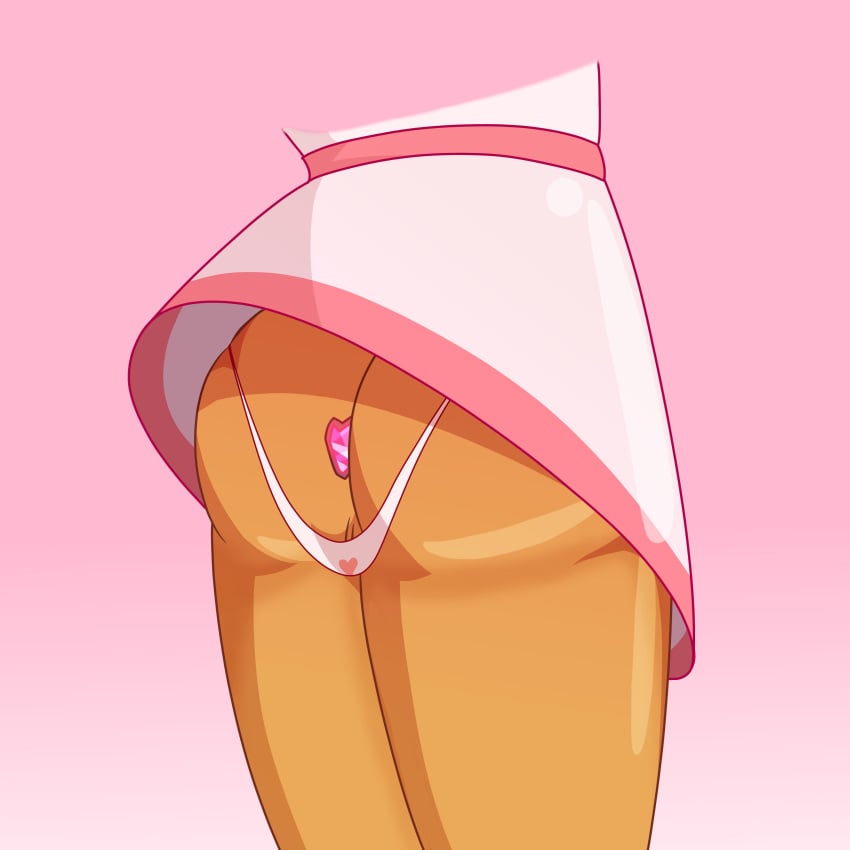 alternate_version_at_source alternate_version_available ass ass_focus ass_view big_ass buttplug cookie_run cookie_run_ovenbreak jewel_buttplug panties panties_down pink_choco_cookie princess_plug sex_toy simple_background skirt skirt_up textless thighs time_jester_(artist)