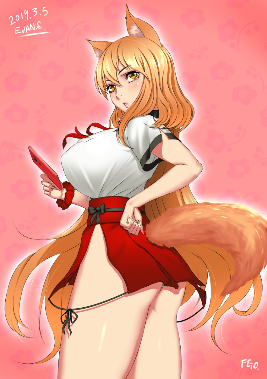 big_ass big_breasts fate/extra_ccc fate/grand_order fate_(series) fox_girl giruba sideboob suzuka_gozen_(fate)