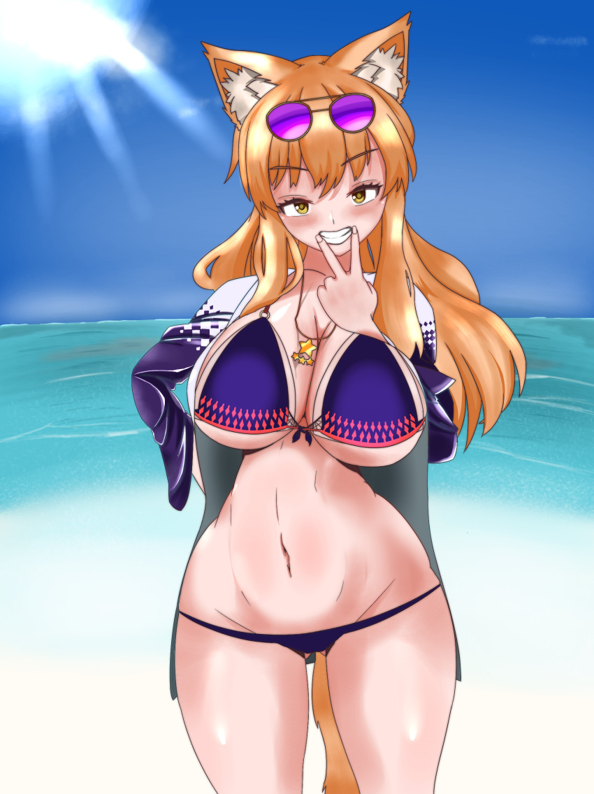 beach big_breasts bikini expellee fate/extra_ccc fate/grand_order fate_(series) suzuka_gozen_(fate) swimsuit tagme