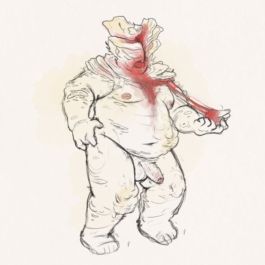 absurd_res artist_request balls belly bloater blood bodily_fluids bulge chubby_male cordyceps elemental_creature fungi_fauna fungus genitals hi_res humanoid infected infected_mushroom inkyflush male male_only mammal moobs mooshroom naughty_dog overweight overweight_male penis slightly_chubby soft_gore solo sony_interactive_entertainment standing the_last_of_us the_last_of_us_2 undead zombie