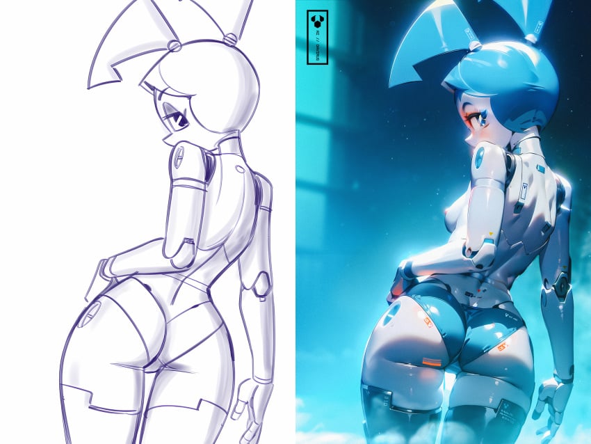 ai_generated ass backside davirus jenny_wakeman my_life_as_a_teenage_robot pixai robot smooth_skin tagme teelokay_(artist) xj-9