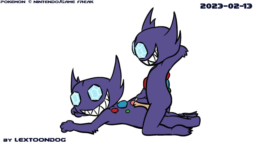 2023 animated anthro duo generation_3_pokemon hi_res lextoondog loop male male/male nintendo outdoor_sex pokemon pokemon_(species) sableye