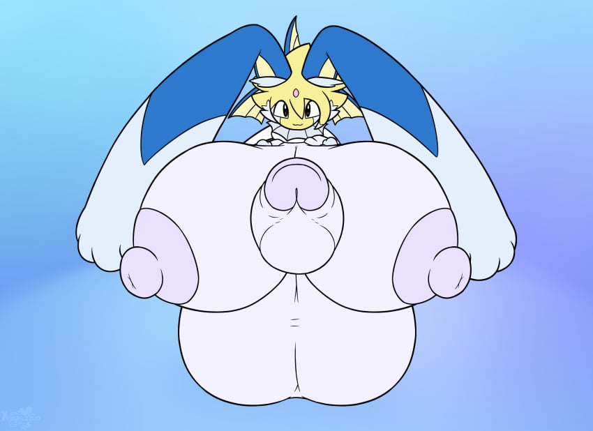 abstract_background anthro anthrofied balls big_balls big_breasts big_penis blue_nipples breasts clothing costume eeveelution fan_character floppy_ears fusion futanari generation_1_pokemon generation_4_pokemon genitals gynomorph hi_res huge_balls huge_breasts huge_cock hybrid hyper hyper_balls hyper_breasts hyper_genitalia hyper_penis intersex kespuzzuo lake_guardians legendary_pokemon legendary_trio lop_ears lopunny nintendo nipples penis pokemon pokemon_(species) pokemon_fusion pokemorph povynn reverse_bunny_costume solo vaporeon