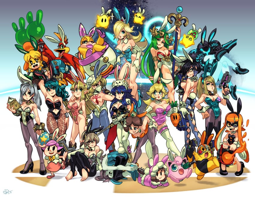 19girls 6+girls a_link_between_worlds a_link_to_the_past adapted_costume alex_ahad alternate_costume alternate_version_available animal_crossing animal_ears anthro arm_cannon armored_dark_samus ass back_tattoo backless_leotard balloon banjo-kazooie bayonetta bayonetta_(character) bayonetta_2 beak bent_over bird blonde_hair blue_eyes book breasts bunny_day bunny_ears bunny_girl bunnysuit byleth_(fire_emblem) byleth_(fire_emblem)_(female) carrot_(mario) cleavage clothed_pokemon clothing commentary corrin_(fire_emblem) corrin_(fire_emblem)_(female) cosplay_pikachu crossover dark_samus doubutsu_no_mori english_commentary everyone fake_animal_ears fake_tail falchion_(fire_emblem) feet female female_only fire_emblem fire_emblem:_three_houses fire_emblem_awakening fire_emblem_fates fire_emblem_heroes glasses glowing group gun hartman_hips helmet high_heels highres hips hourglass_figure ice_climber inkling inkling_girl isabelle_(animal_crossing) jigglypuff kaori_(splatoon) kazooie kid_icarus kid_icarus_uprising leaning_forward leotard levin_sword looking_at_viewer lucina_(fire_emblem) lucina_(spring)_(fire_emblem) luma mario_(series) mask metroid metroid_(creature) metroid_prime mole mole_under_mouth multiple_girls nana_(ice_climber) nintendo ocarina_of_time open_mouth palutena pantyhose pikachu pikachu_libre playboy_bunny pokemon pokemon_(species) princess_daisy princess_peach princess_rosalina princess_zelda rabbit_ears rabbit_tail robin_(fire_emblem) robin_(fire_emblem)_(female) samus_aran sheik shizue_(doubutsu_no_mori) smile splatoon splatoon_(series) staff strapless strapless_leotard super_mario_bros. super_mario_galaxy super_mario_land_2 super_smash_bros. super_smash_bros._ultimate sword sword_of_the_creator tail tattoo the_legend_of_zelda the_legend_of_zelda:_ocarina_of_time thighhighs toeless_legwear toes turban villager_(animal_crossing) weapon wendy_o._koopa wide_hips wii_fit wii_fit_trainer wii_fit_trainer_(female) zelda_(a_link_between_worlds) zelda_(a_link_to_the_past)