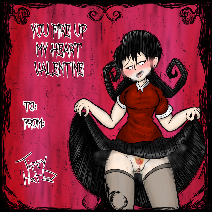 don't_starve dont_starve_together flashing tippyhat_(artist) valentine's_day willow_(don't_starve)