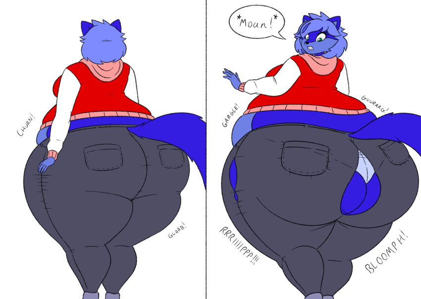 big_ass big_breasts blueberry_inflation breasts bubble_butt female frisk_lk furry huge_ass lj_caffie tagme thick_thighs wide_hips