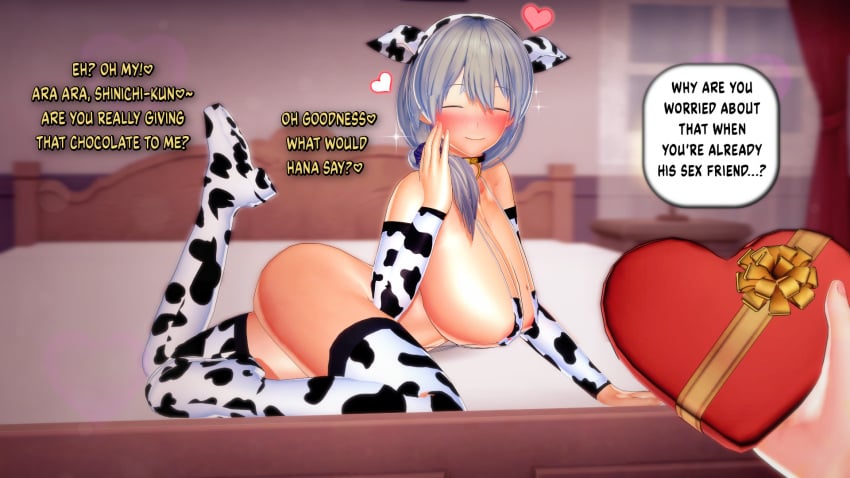 1boy 1girls 2koma 3d age_difference ass bare_shoulders bare_thighs bed big_ass bikini blush boots breasts cheating cheating_boyfriend cheating_mother cheating_wife chocolate closed_eyes collar cow_girl cow_print cow_print_bikini daughters_boyfriend english_text female female_focus gift girlfriends_mother grey_hair happy heart huge_breasts in-lawcest indoors large_breasts light-skinned_female light-skinned_male light_skin male male_pov mature mature_female medium_hair milf mother-in-law mother-in-law_and_son-in-law mother_and_daughters_boyfriend netorare older_female older_woman_and_younger_man on_bed on_stomach ponytail pose pov sakurai_shinichi shoulders side_ponytail sideboob smile solo_focus son-in-law sparkles text the_pose thigh_boots thighhighs thighs uzaki-chan_wa_asobitai! uzaki_tsuki v-kris valentine valentine's_day younger_male